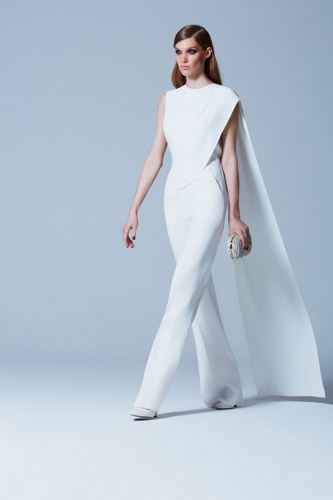White wedding jumper with cape 