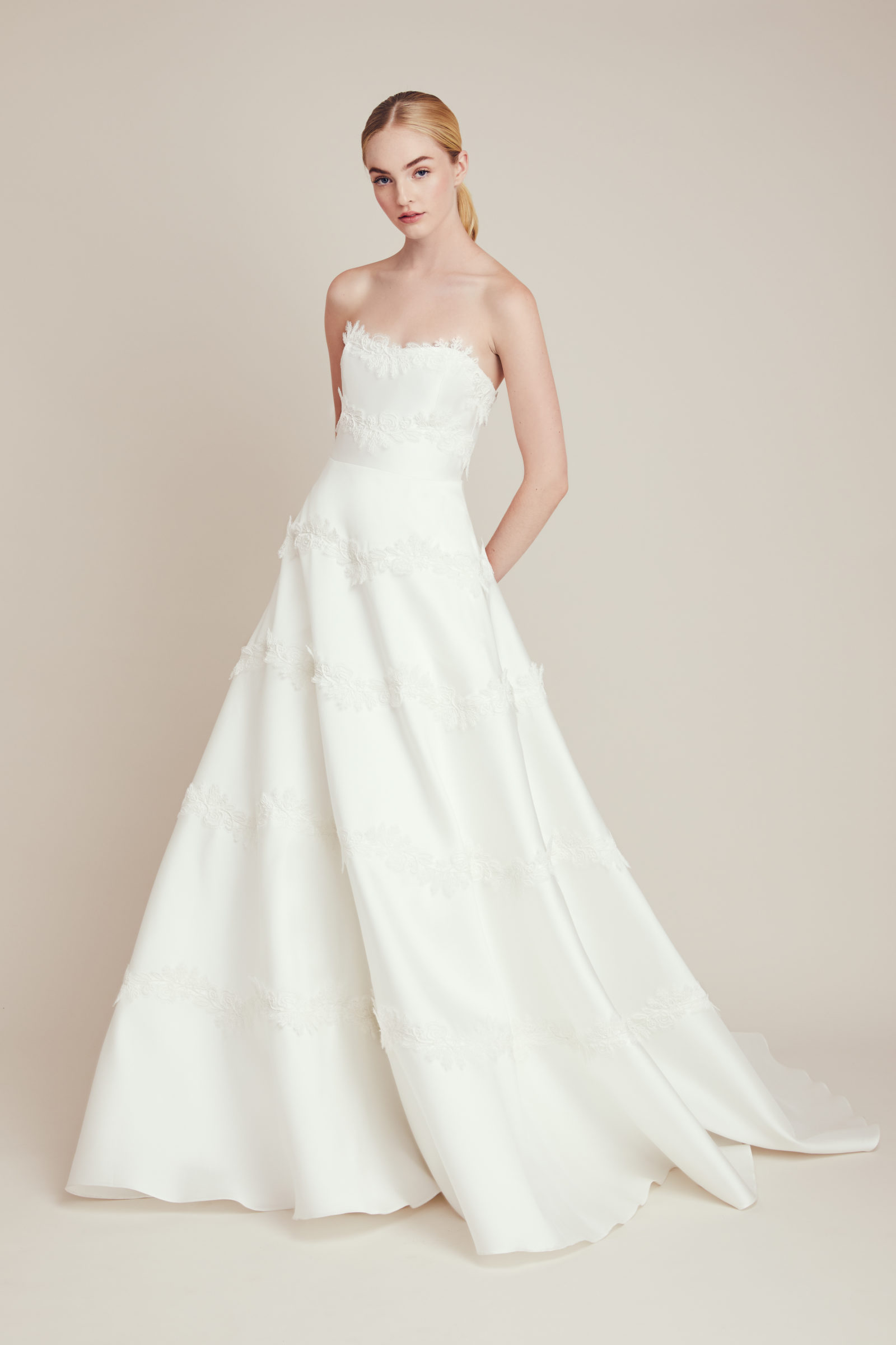 Lela Rose A-line bridal gown