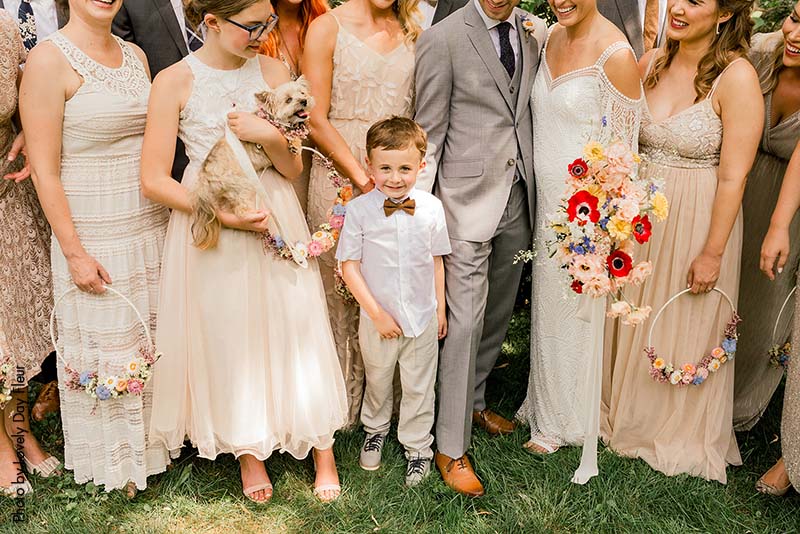 Ring bearer in neutral outfit