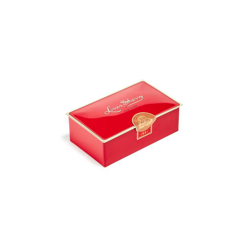 Artisan chocolates in red box