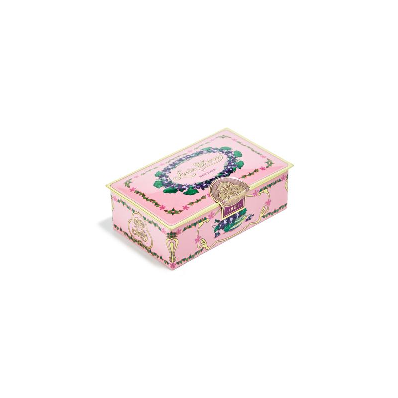Artisan chocolates in pink box