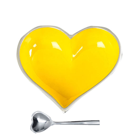 Yellow heart with spoon