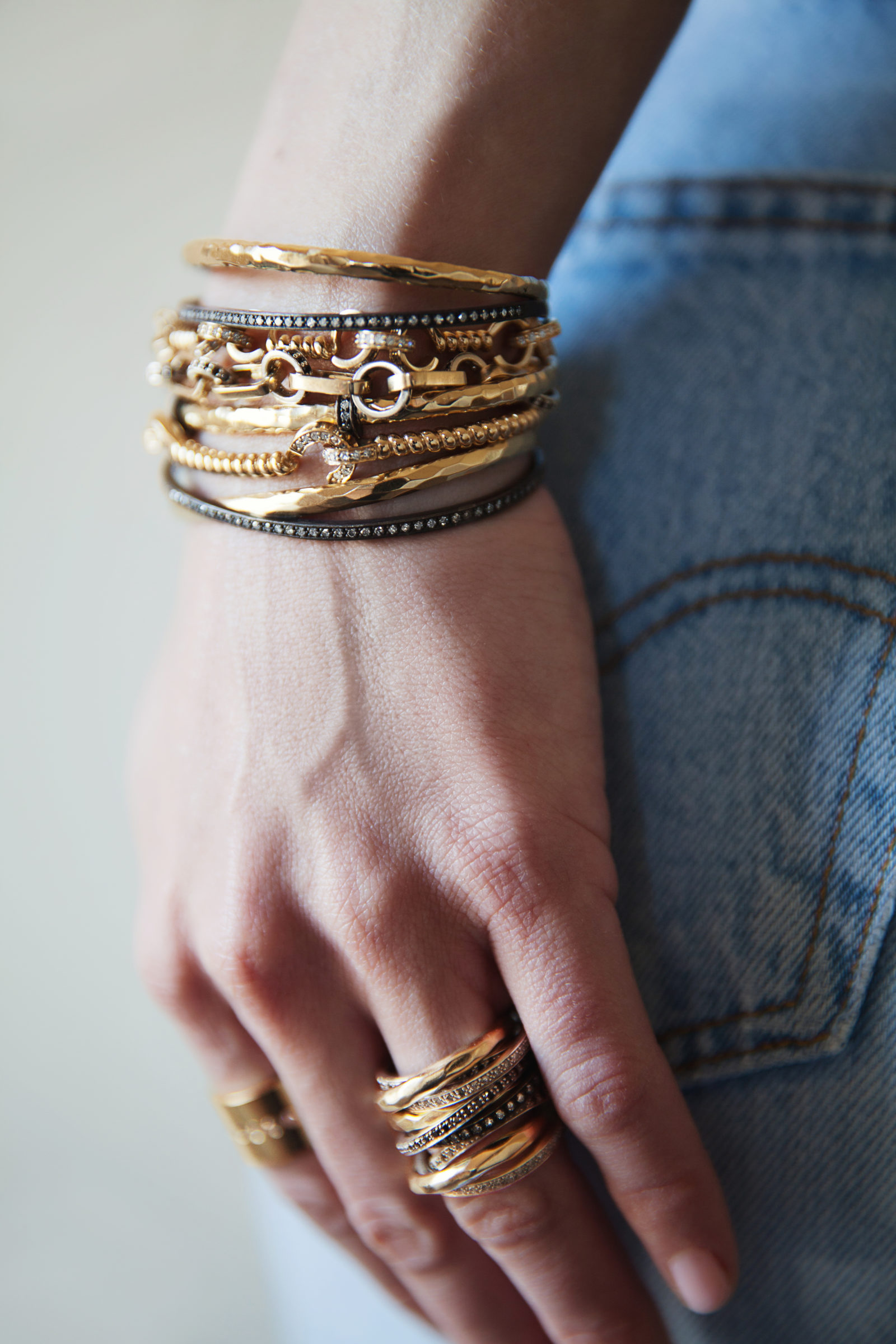 Stacked bracelets as mother's day gifts that give back