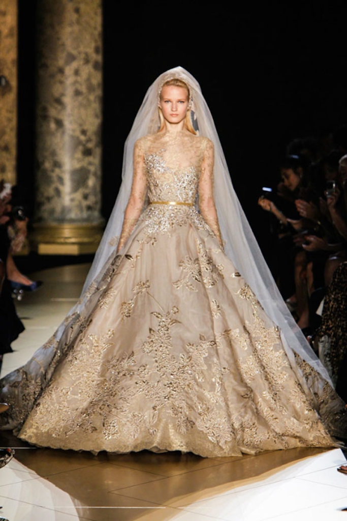 Embroidered wedding gown by Elie Saab