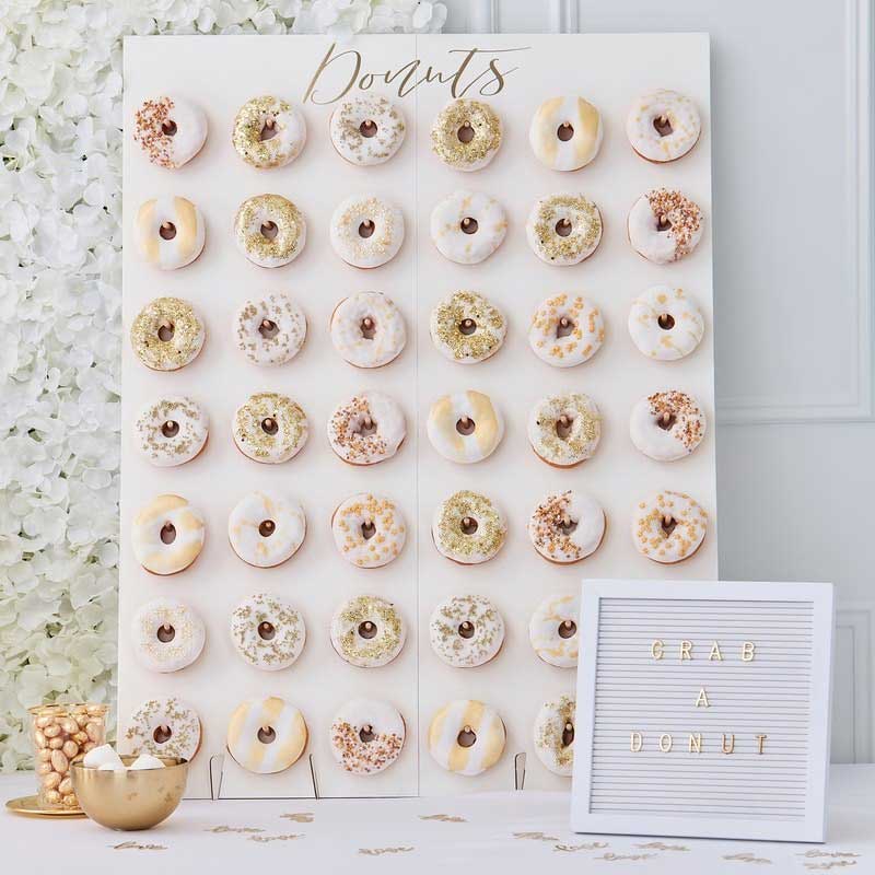 Donuts in weddings as a donut wall