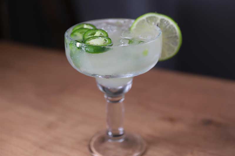 Jalapeno margarita cocktail 
