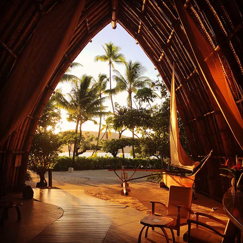 Tropical resort lounge 