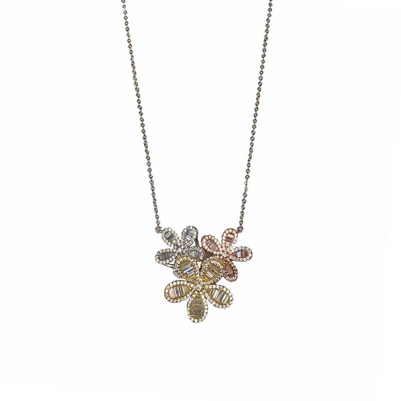 Jewel flower necklace by Jennifer Miller Jewerlry