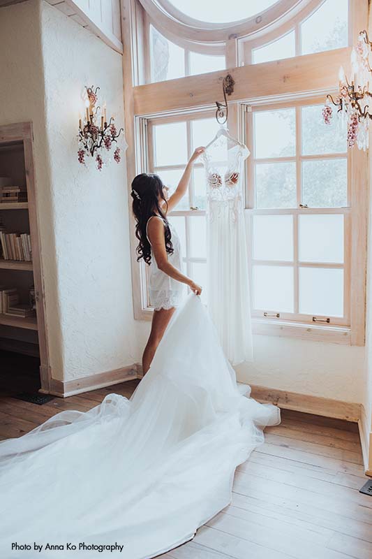 Applique bridal gown by Berta