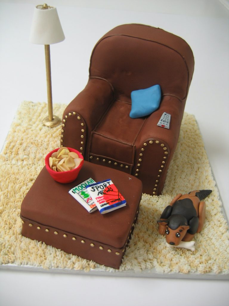 Couch potato groom's cake by Classic Cakes