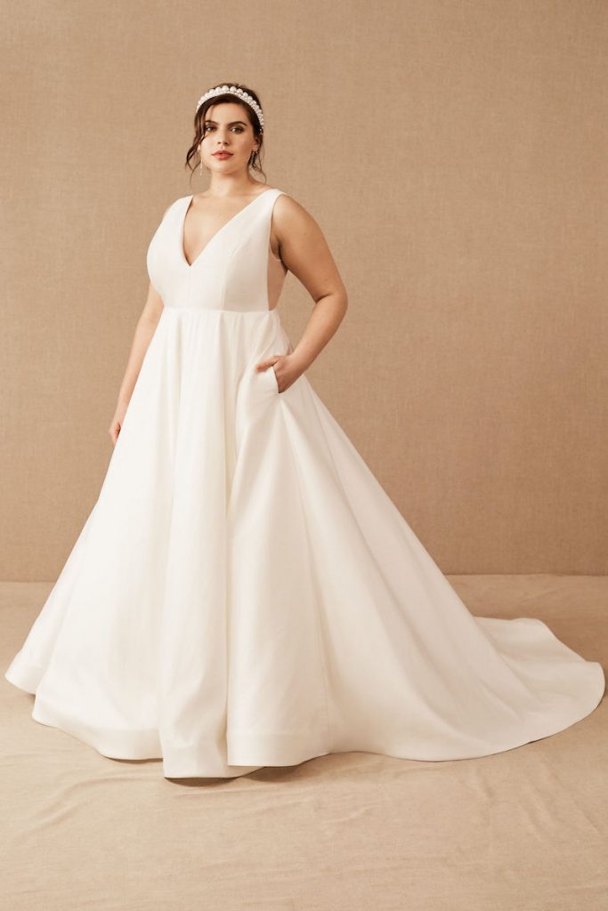 Taffeta gown Jenny Yoo Octavia gown for BHLDN Plus Size line