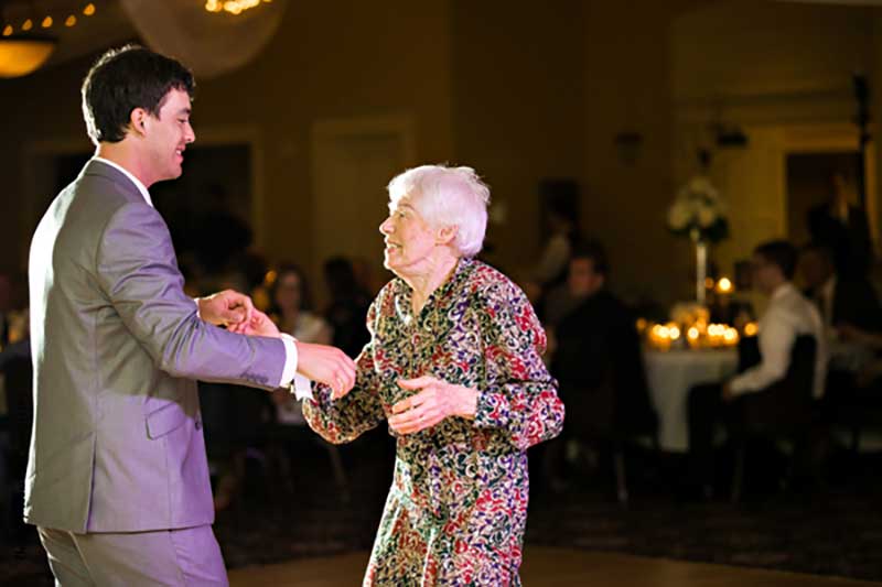 Groom honors grandparent with dance