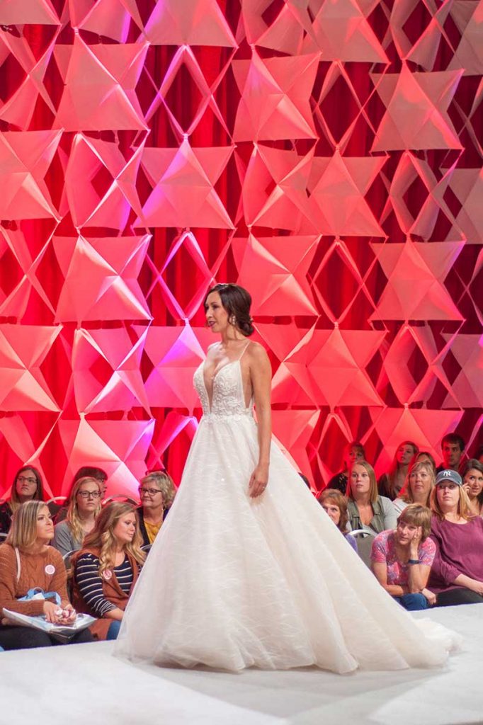 Model in bridal ballgown at Twin Cities Bridal Show Fashion Show