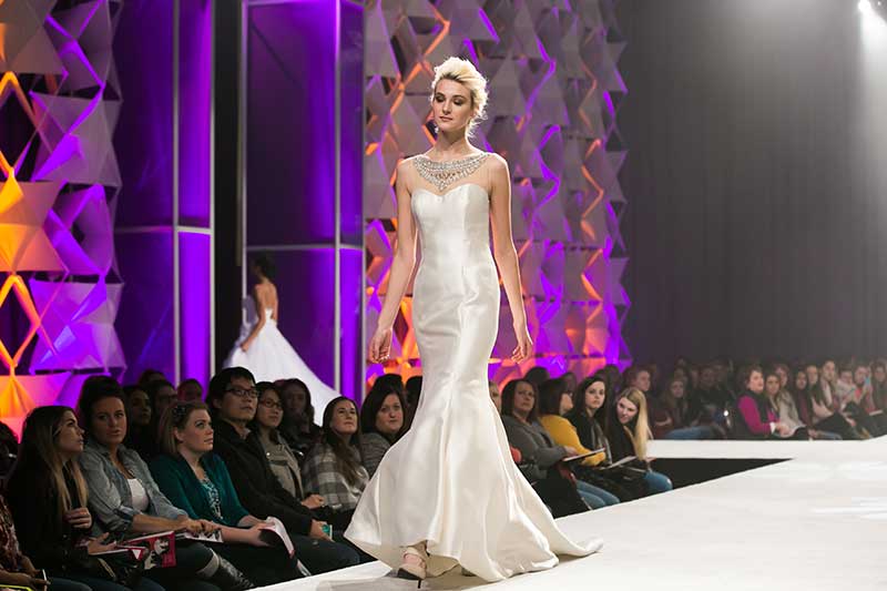 Mermaid gown at Twin Cities Bridal Show Aisle of Style
