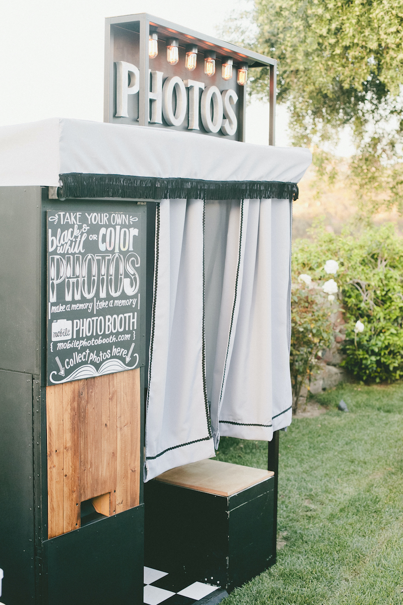 Vintage photo booth for wedding