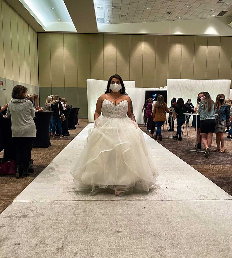 Plus size ballgown at the 2020 Twin Cities Bridal Show fashion show