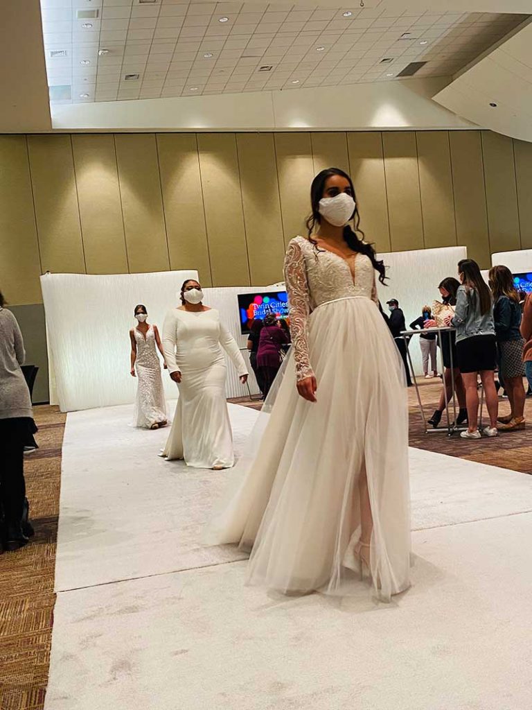 Models walk the runway the 2020 Twin Cities Bridal Show