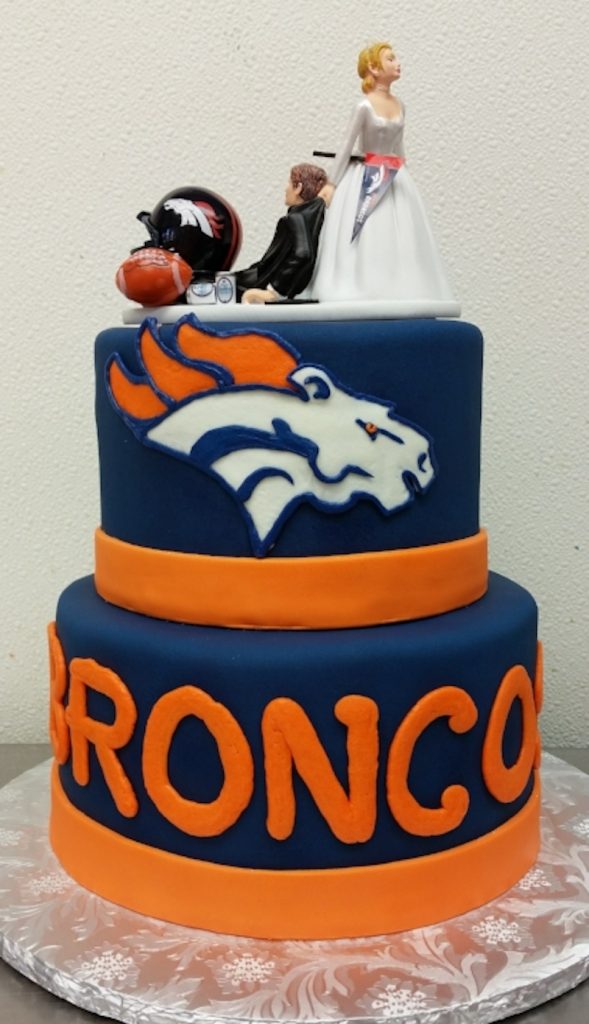 Denver Broncos groom's cake by Queen of Cakes