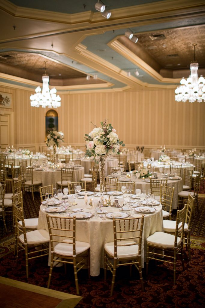 Wedding reception space at The Saint Paul Hotel