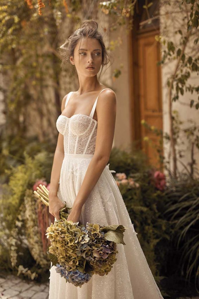 Corset lace bridal gown by Lhi Hod