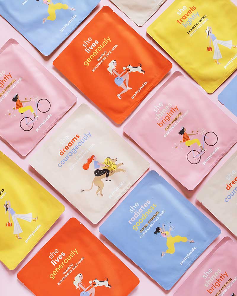 Bright colored face masks in preventing dry skin by prettyinsidebeauty 