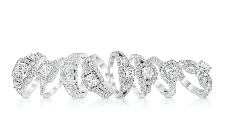 Variety of engagement ring shapes