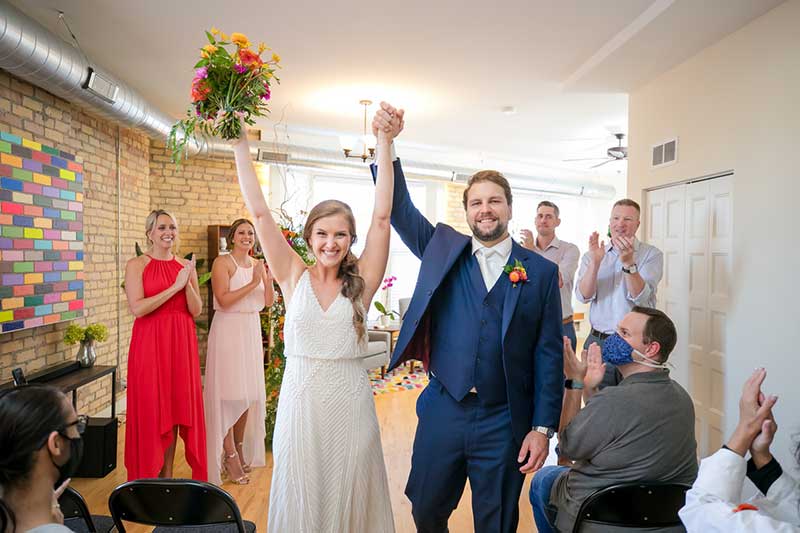 Couple marries in an intimate ceremony in Minneapolis