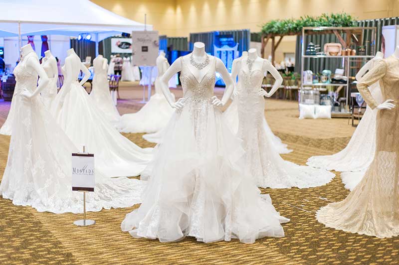 Bridal gown gallery at unveiled rochester 2021 wedding show
