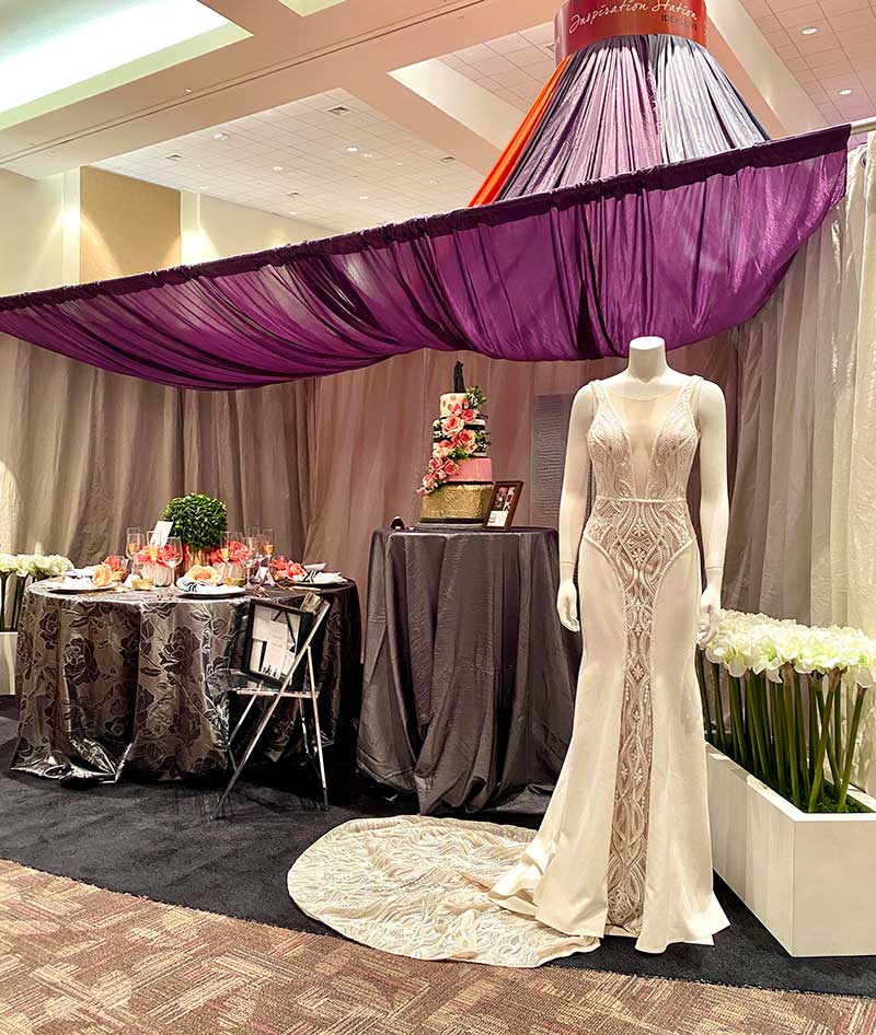 Modern sleek bridal gown from Flutter Bridal Co. 