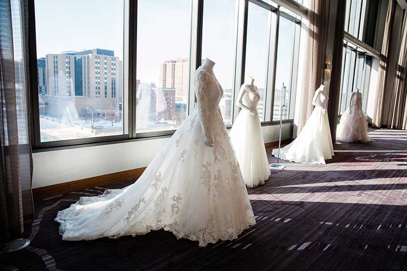 Bridal gown gallery at Rochester, Minnesota bridal show
