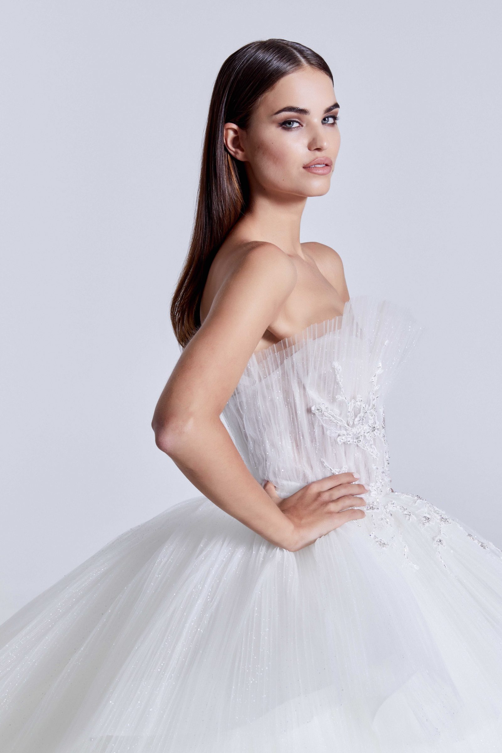 Tulle ballgown with sequin bodice