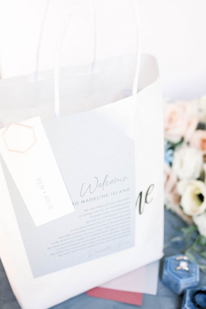 Locally-curated wedding welcome bag
