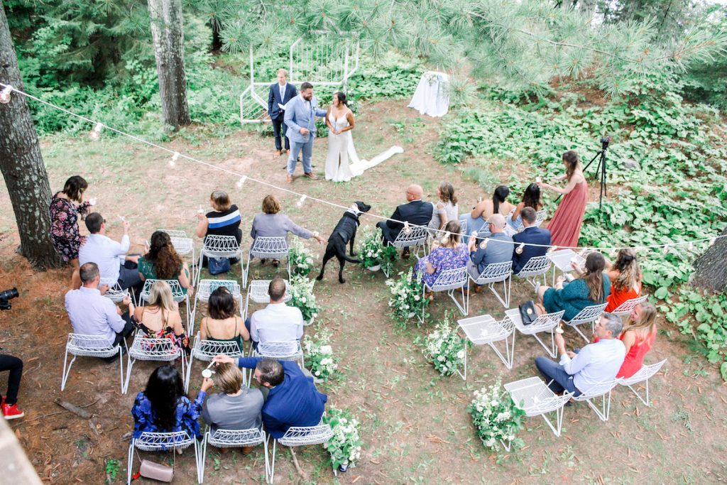 Outdoor wedding ceremony 