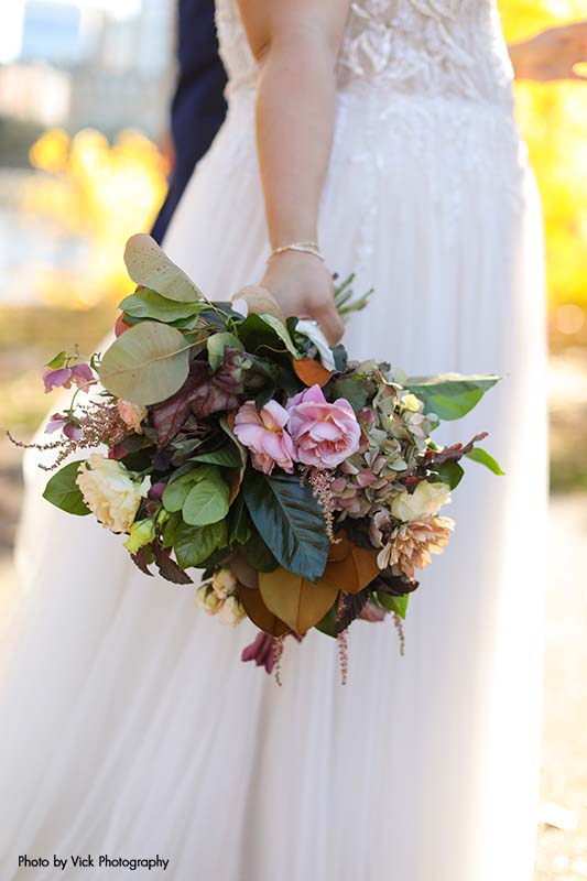 Greenery bridal bouquet for fall