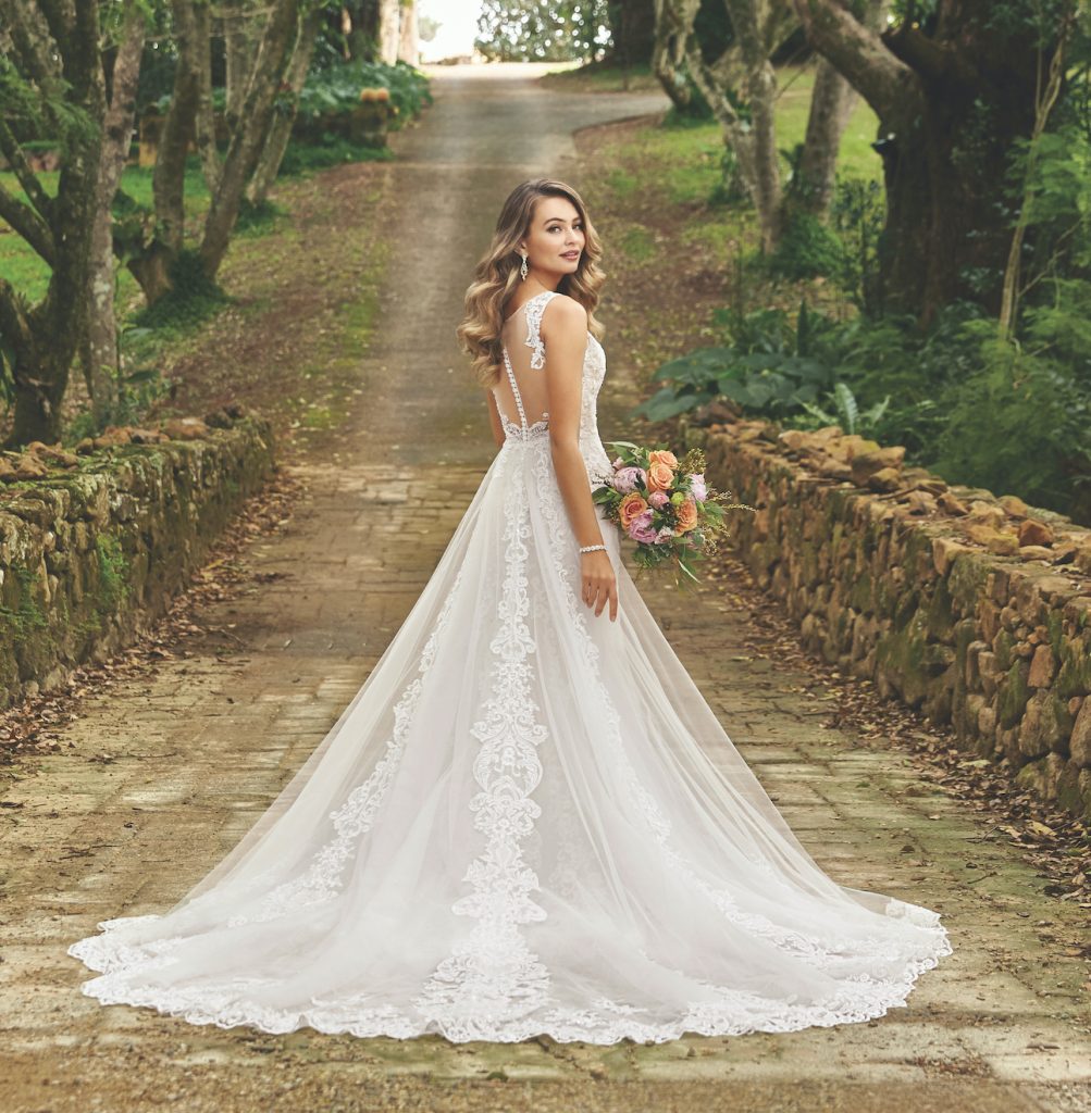 Lace embellished ballgown by Mestads Bridal and Formal Wear