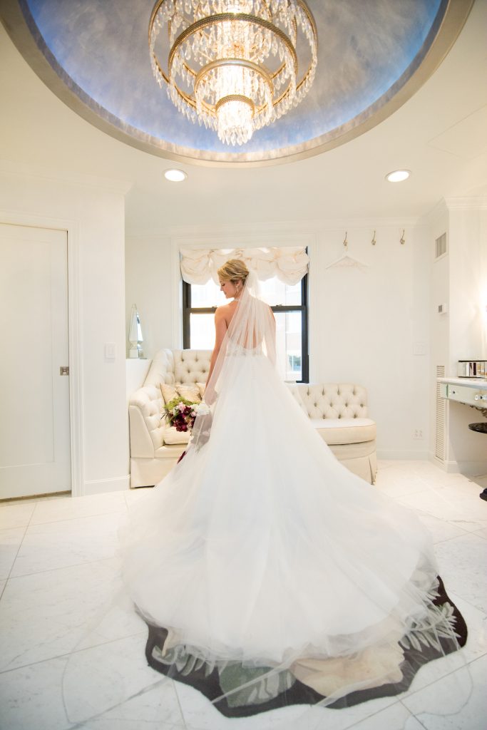 Bride gets ready in the bridal suite at the Saint Paul Hotel