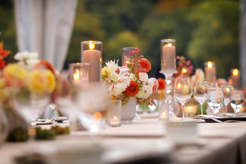 Spring wedding table scape 